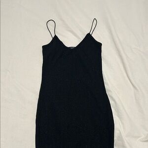 Olivia Rae Black Sparkle Slip Mini Dress